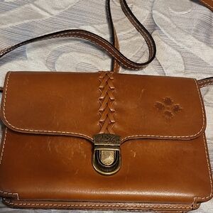 Patricia Nash Brown Leather Crossbody Bag